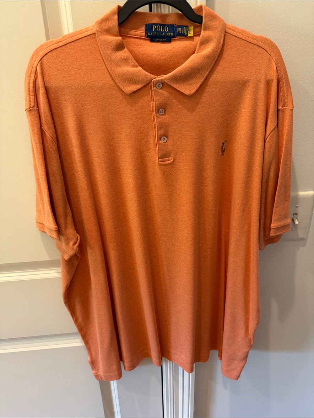 Polo by Ralph Lauren Men's Orange Short-Sleeve Polo with Embroidered Pony